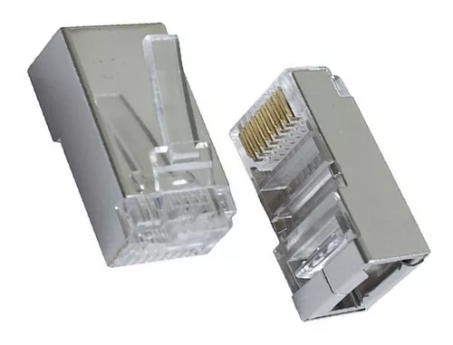 RJ45 5E BLINDADO x 100 UNIDADES 